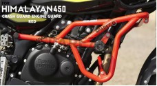 Fit For Royal Enfield New Himalayan 450 Crash Engine Guard Red - SPAREZO